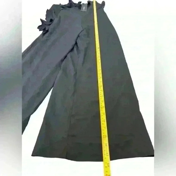 NWT DO+BE Wide Leg Ruffle Black Jumpsuit Romper Classic Event Party Night Out M - Picture 11 of 13